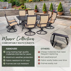 Hanover Manor 9-Piece Outdoor Dining Set - Image 5