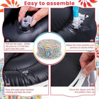Juexica 2 Pack Outdoor/Indoor Inflatable Ottoman 21 x 9 Inch Paisley All - Image 5