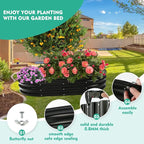 6X3X1 FT Oval Galvanized Metal Garden Raised Bed/Plant Box - Image 4