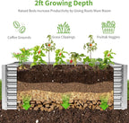 Land Guard 6×3×2 ft Galvanized Metal Raised Garden Bed, 2FT Deep Root Elevated - Image 3