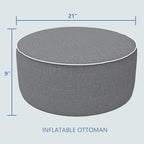 LVTXIII Outdoor/Indoor Inflatable Ottoman, Portable Round Pouf Ottoman - Image 3