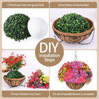Artificial Hanging Flower for Outdoors, Fake Hanging Basket for Outside - Image 4