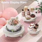 3 Pcs Wood Plant Stand Indoor Outdoor, Round Wood Riser - Image 7