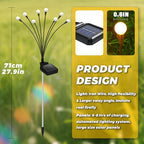Solar Lights Outdoor-6Pack 48LEDs Solar Garden Firefly Lights Outside, Solar - Image 4