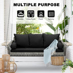 Outdoor Wicker Patio Porch Swing - Image 5