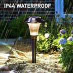GIGALUMI Solar Pathway Lights, 8 Pack Solar Light Outdoor Waterproof, Glass - Image 5