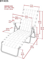 Camp & GO 4-Position Folding Web Lawn Chair Outdoor Lounger - Image 6