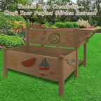 2-Tier Raised Garden Bed with Legs Outdoor Elevated Garden Box, Storage Shelf - Image 7