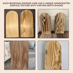 2 Pack Wooden Wall Vase Set, Boho Hanging Planter - Image 3