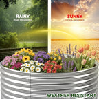 4 Pack 3x3FT Round Raised Beds for Gardening, Corrugated Galvanized Steel - Image 6