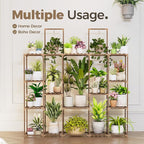 Bamworld Large Plant Shelf Plant Stand Indoor 62.2" Tall Outdoor Plant Holder - Image 6