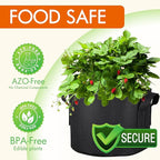 Gardzen 6-Pack 25 Gallon Grow Bags, Aeration Fabric Pots - Image 2