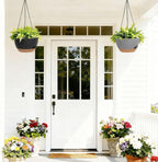 8 Inch Hanging Planters for Indoor Outdoor Plants, 4 Pack Plastic Self Watering - Image 7