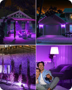 EDISHINE Christmas Decorations PAR38 Purple LED Flood Light Bulbs Outdoor - Image 6