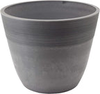 PSW Pot Collection 16-inch Plastic/Stone/Wood Composite Large Ribbed Planter – by PSW