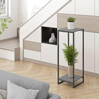 34" Tall Plant Stand Indoor, 2-Tier Modern Plant Shelf, Corner Flower Pot - Image 8