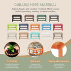 WestinTrends Malibu Low Outdoor HDPE Square Patio Coffee Table - Image 6