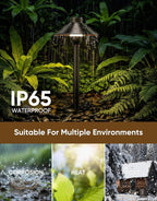 PARTPHONER Low Voltage Landscape Lighting 12-Pack, Aluminum 12V Pathway Lights - Image 4