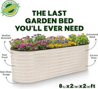 Plant & Plot Galvanized Raised Garden Beds Outdoor // 8×2×2 ft Planter Raised - Image 5