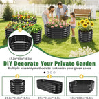 Hexagon Raised Garden Bed, 48 Inch Diagonal & 16.5 Inch Tall, Galvanized Steel - Image 4