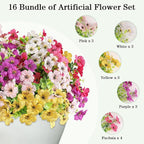 AGIRL 16 Bundles Artificial Flowers - Image 2