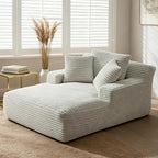 66" Chaise Lounge Chair Indoor, Oversized Boneless Couch Comfy Upholstered by VEPXXP