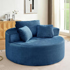 Antetek Oversized Round Chaise Longue Chair Indoor, Modern 55-inch Upholstered - Image 7