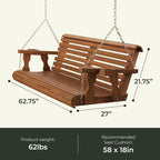 Amish Casual 4 Foot Roll Back Porch Swing - Image 6