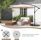 Tangkula 4-Piece Patio Umbrella Base, 208 lbs Heavy Duty Offset Cantilever - Image 5
