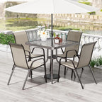 TLSUNNY Patio Dining Set 5 Pieces, All Weather Outdoor Furniture W/30"X 30" by TLSUNNY