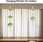 USLAI Macrame Plant Hanger Indoor Outdoor, Fits 4 to 8 Inch Pots, Strong - Image 4