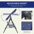 Outsunny 3-Seat Outdoor Patio Swing Chair - Image 3