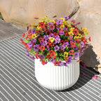 Artificial Flowers Faux Plants Outdoor Fake Flowers Spring Decor, 12 Bundles - Image 4