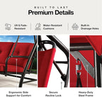 Porch Swing - 3-Seat Patio Outdoor Swing - Image 8
