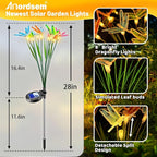 Anordsem Solar Garden Lights Outdoor: 8 Removable Optical Fiber Dragonflies 2 - Image 2