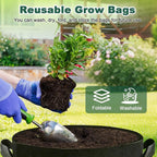 5 Pack 7 Gallon Grow Bags with Handles, Thickened Aeration Nonwoven Fabric - Image 8