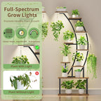Plant Stand Indoor with Grow Lights, 9 Tiered Metal Plant Shelf, Large Plant - Image 3