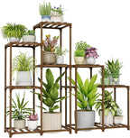 Bamworld Indoor Plant Stands Outdoor Combo Plant Shelves - Image 8