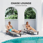WACASA Outdoor Chaise Lounge Chairs Set of 4, Oversized Lounge Chairs - Image 3