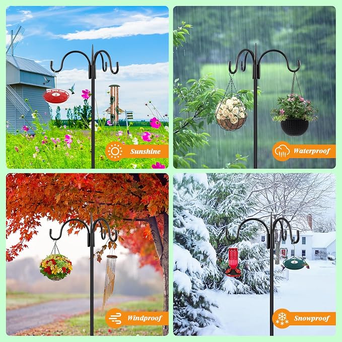 FEED GARDEN 92" Squirrel-Proof Bird Feeder Pole - Image 5