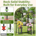7 Tier Metal Patio Plant Stand Outdoor, Heavy Duty Flower Stands - Image 3