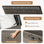 Devoko 97 Gallon Deck Box, Waterproof Resin Outdoor Storage Box - Image 5