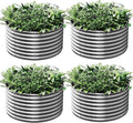 4 Pack Tall 2x2x2ft Round Galvanized Raised Garden Bed Outdoor, Metal Garden Bed by Mostmahes