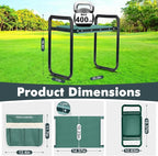 FEED GARDEN Garden Kneeler and Seat, Upgraded Foldable Gardening Stool - Image 2