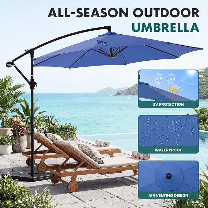 OLIXIS 9.7FT Offset Patio Umbrella - Image 2