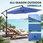 OLIXIS Offset Patio Umbrella, 9.7FT Cantilever Table Umbrellas - Image 2