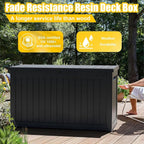 Deck Box - 280 Gallon Large Outdoor Storage box, Waterproof Patio Furniture and - Image 3