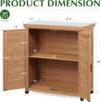 Outdoor Storage Cabinet & Potting Bench Table - Image 3