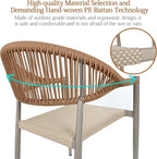 TWT Patio Dining Chairs Outdoor Stackable Dining Chairs - Image 8