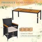 Greesum 9 Pieces Outdoor Patio Dining Set, Conversation Sets - Image 5